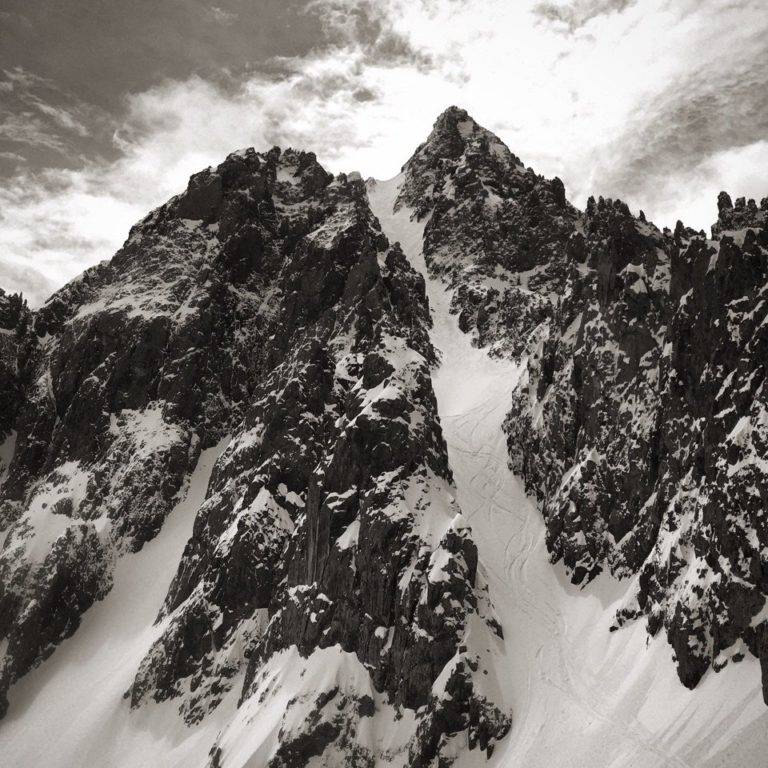 The Mount Sneffels couloir in the San Miguel Range