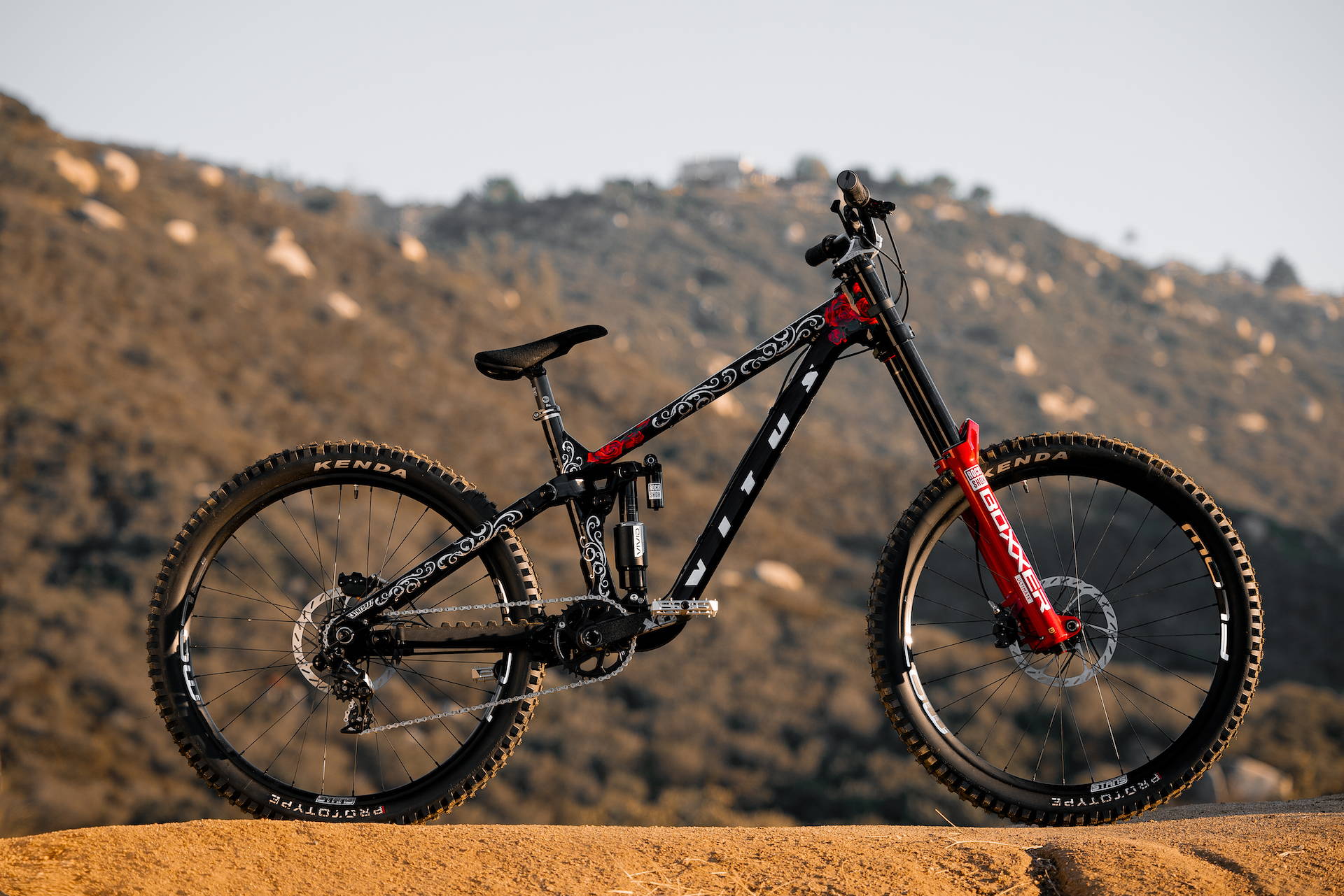 Kyle Strait's custom VT-01 downhill bike built for Red Bull Rampage 2023 