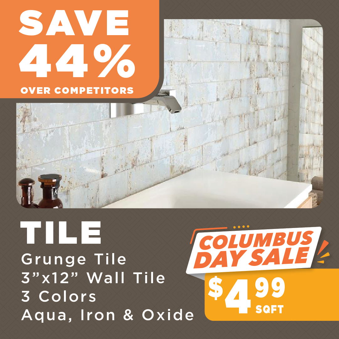 Grunge Tile Columbus Day Sale