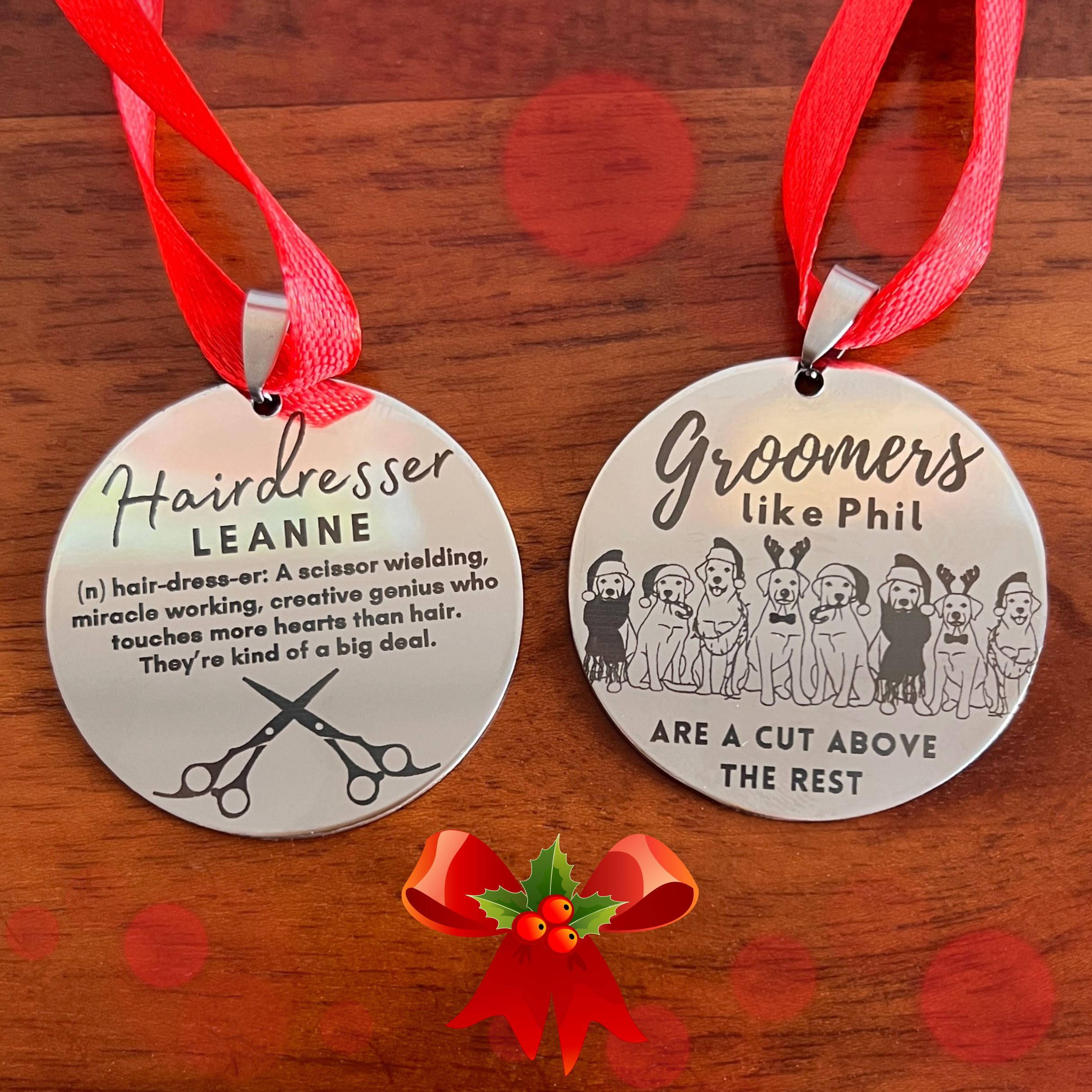 Stainless Steel Engraved Christmas Decorations
