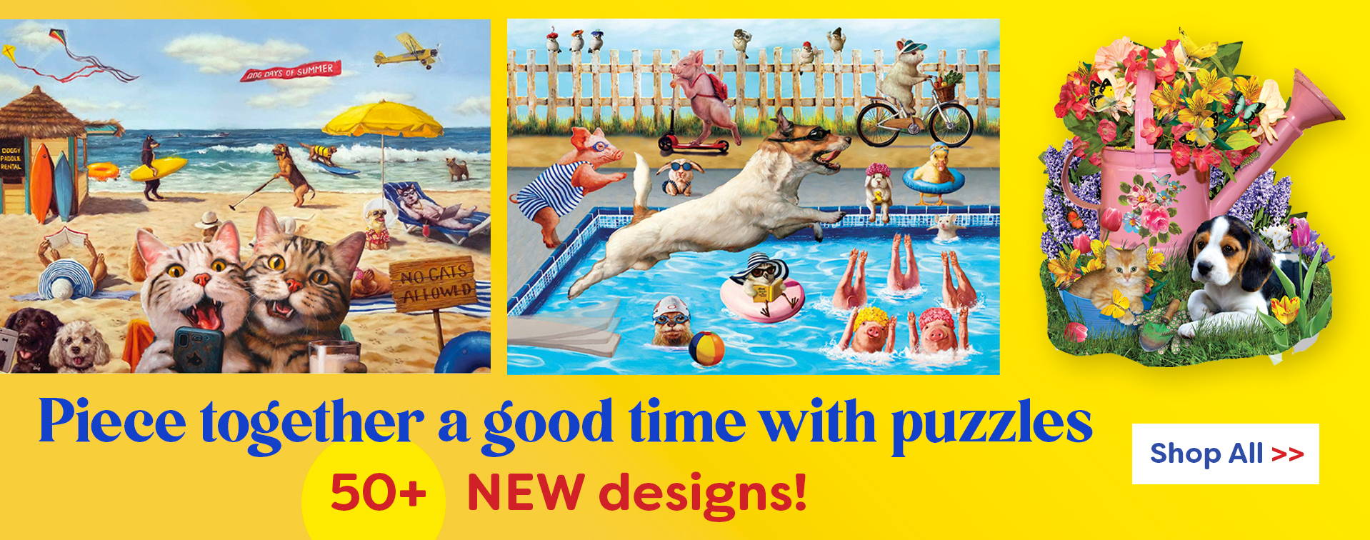 Piece together a good time with 50 new puzzle designs! Image: Featured new puzzle arrivals.