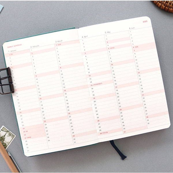Yearly plan - PAPERIAN 2020 Essay A6 hardcover dated weekly agenda planner