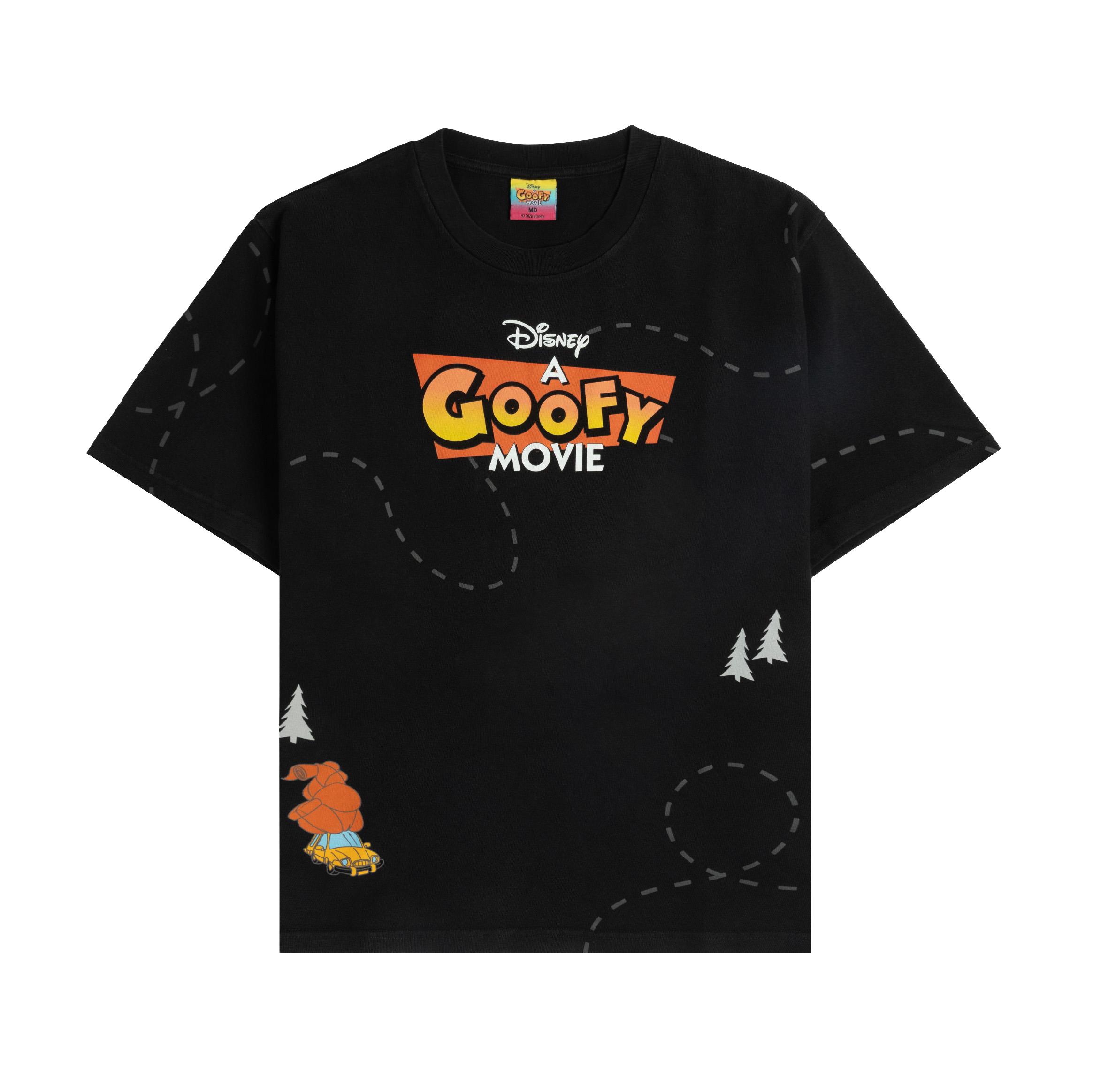 Black t-shirt featuring 