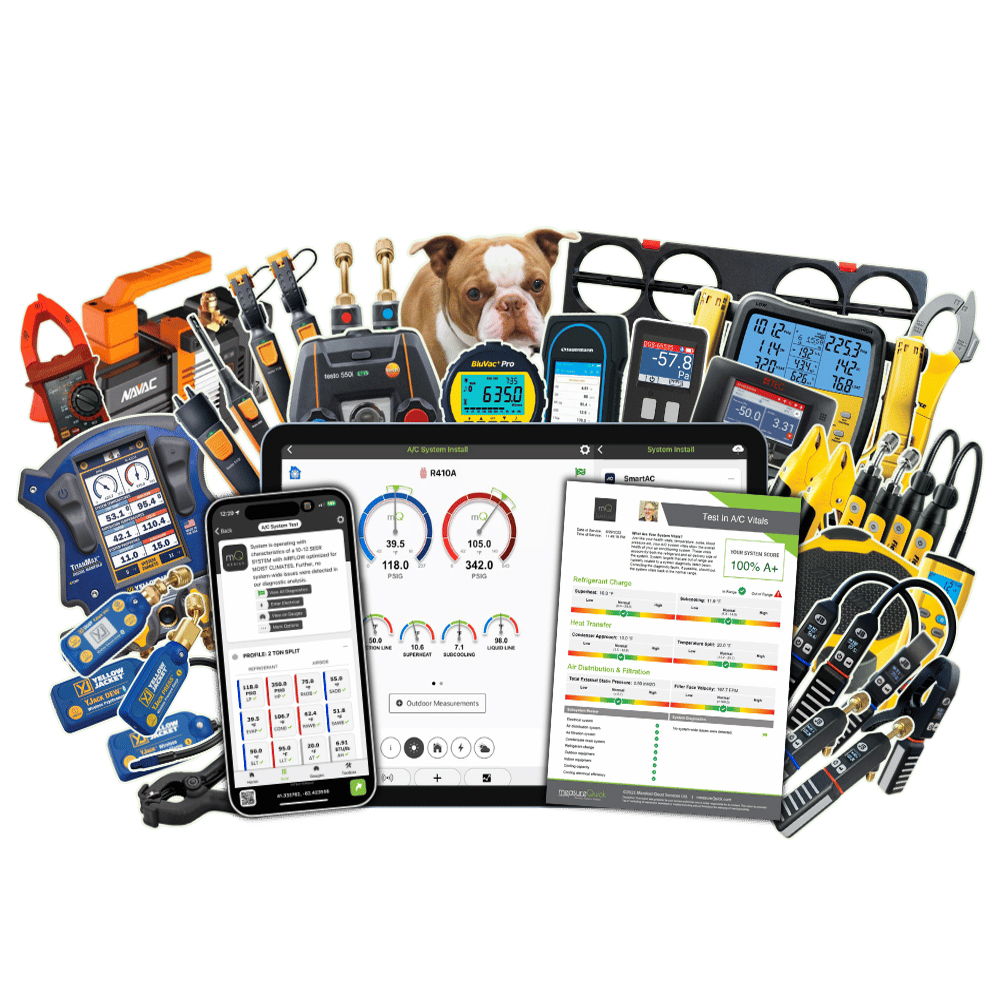 A collection of various tools and devices for diagnostics and measurements.