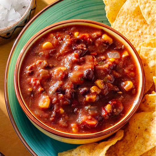 corn, black bean salsa