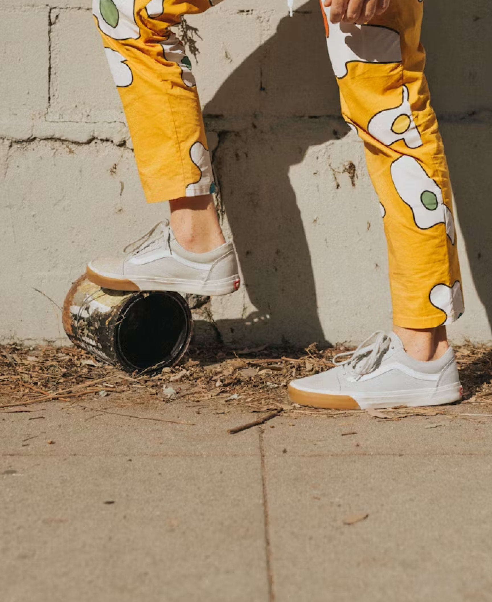 Someone wearing yellow pants with 
