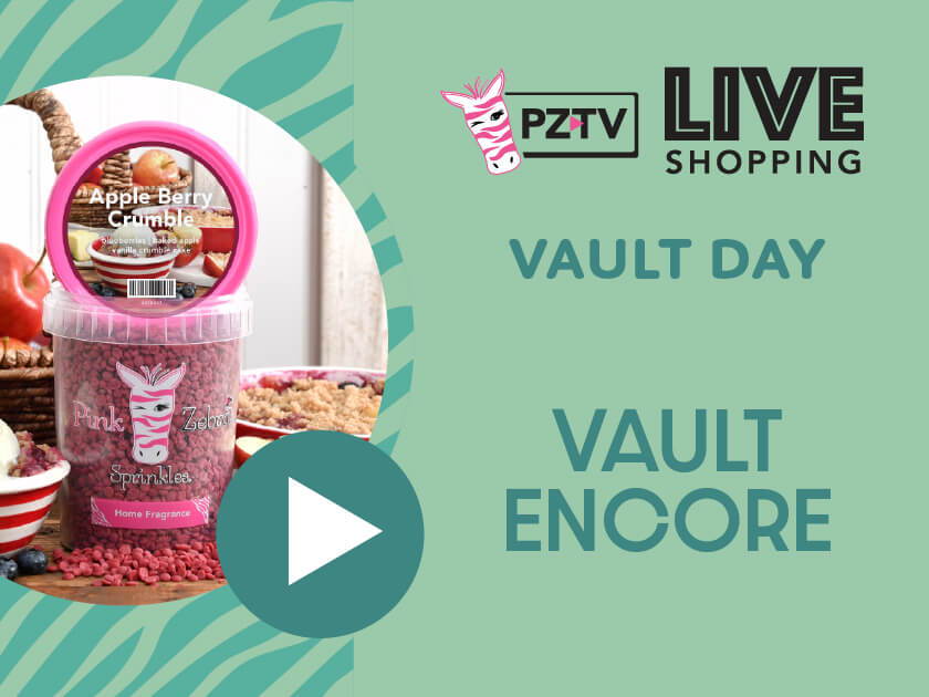 Promotional image for PZTV Live Shopping Vault Day event.