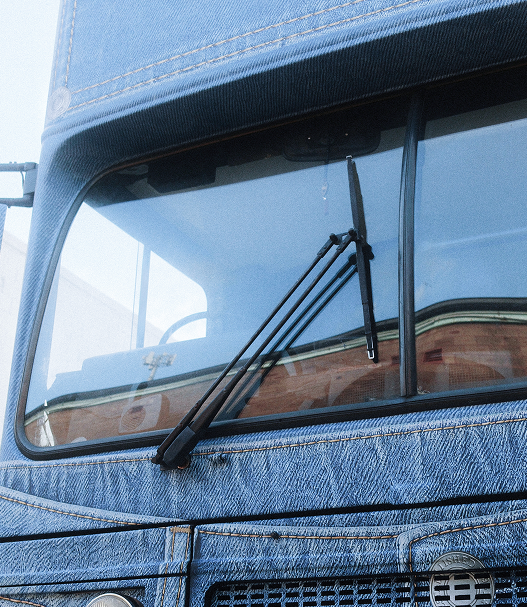 Close-up of the GUESS Bus