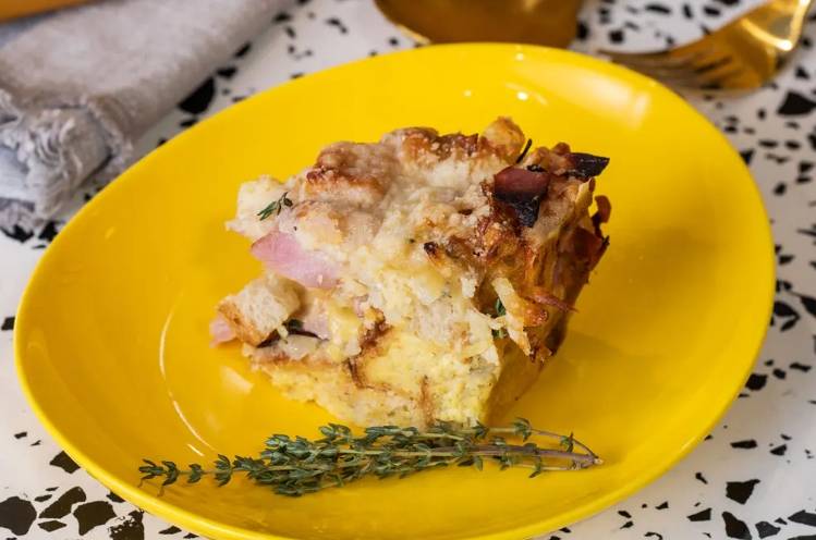 Croque Monsieur Bread Pudding