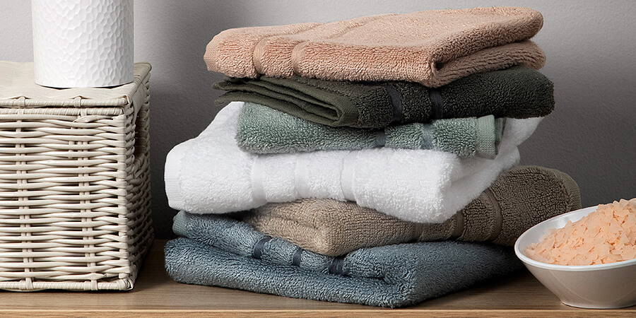 stack of bamboo hand towels