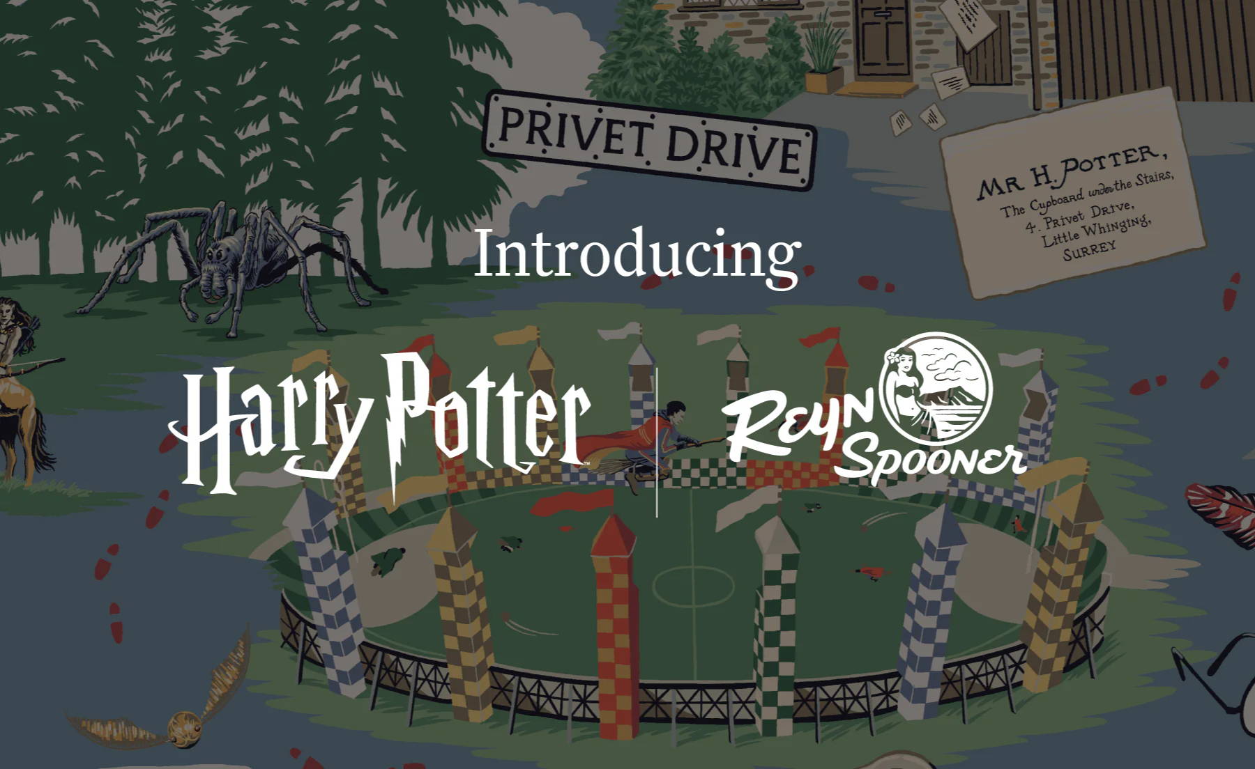 Map featuring elements from the Harry Potter series.