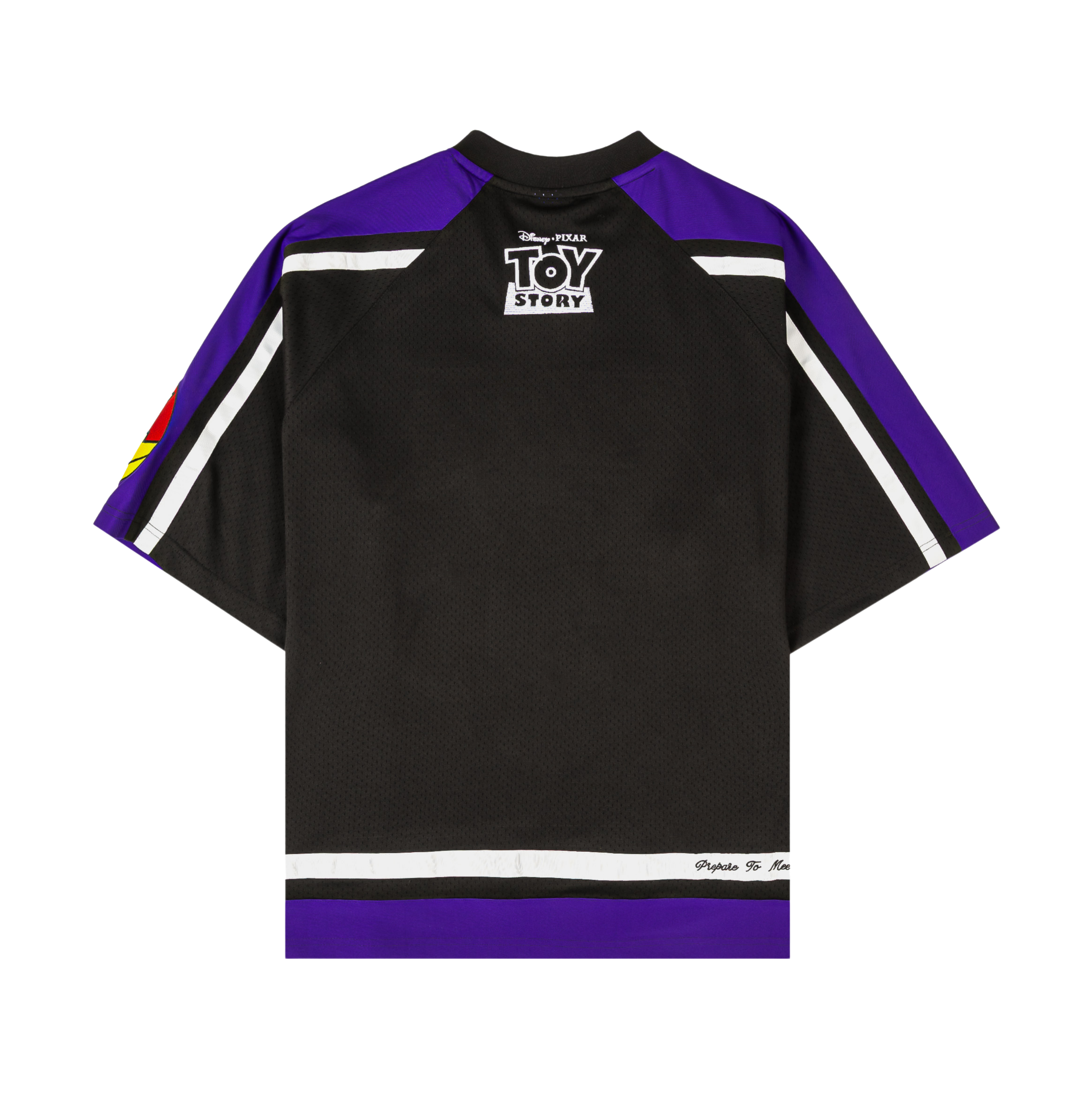 Black and purple jersey featuring a character named ZURG.