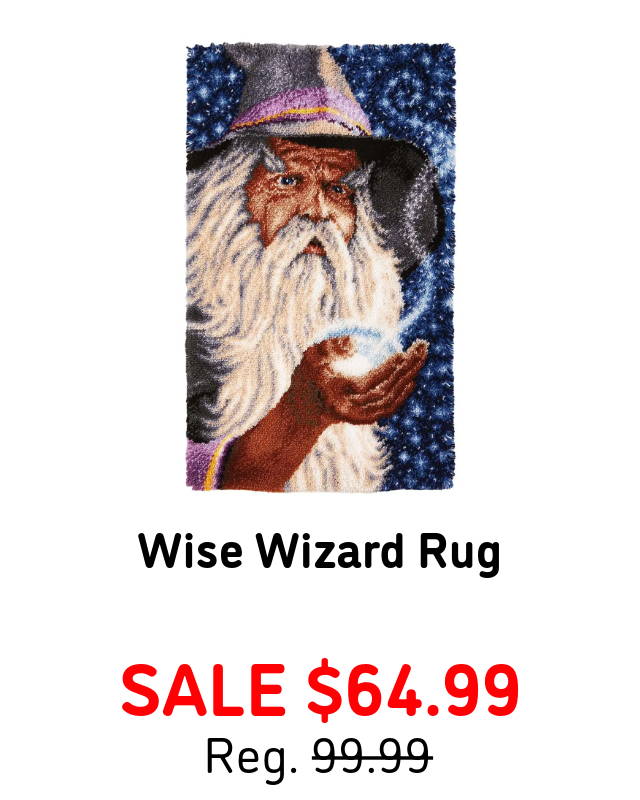 Wise Wizard Rug — Sale $64.99. (shown in image).