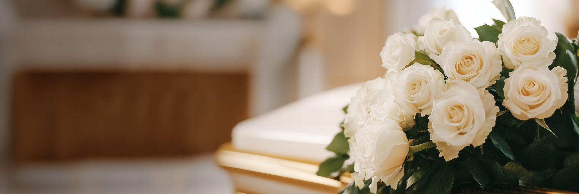 flowers on a casket