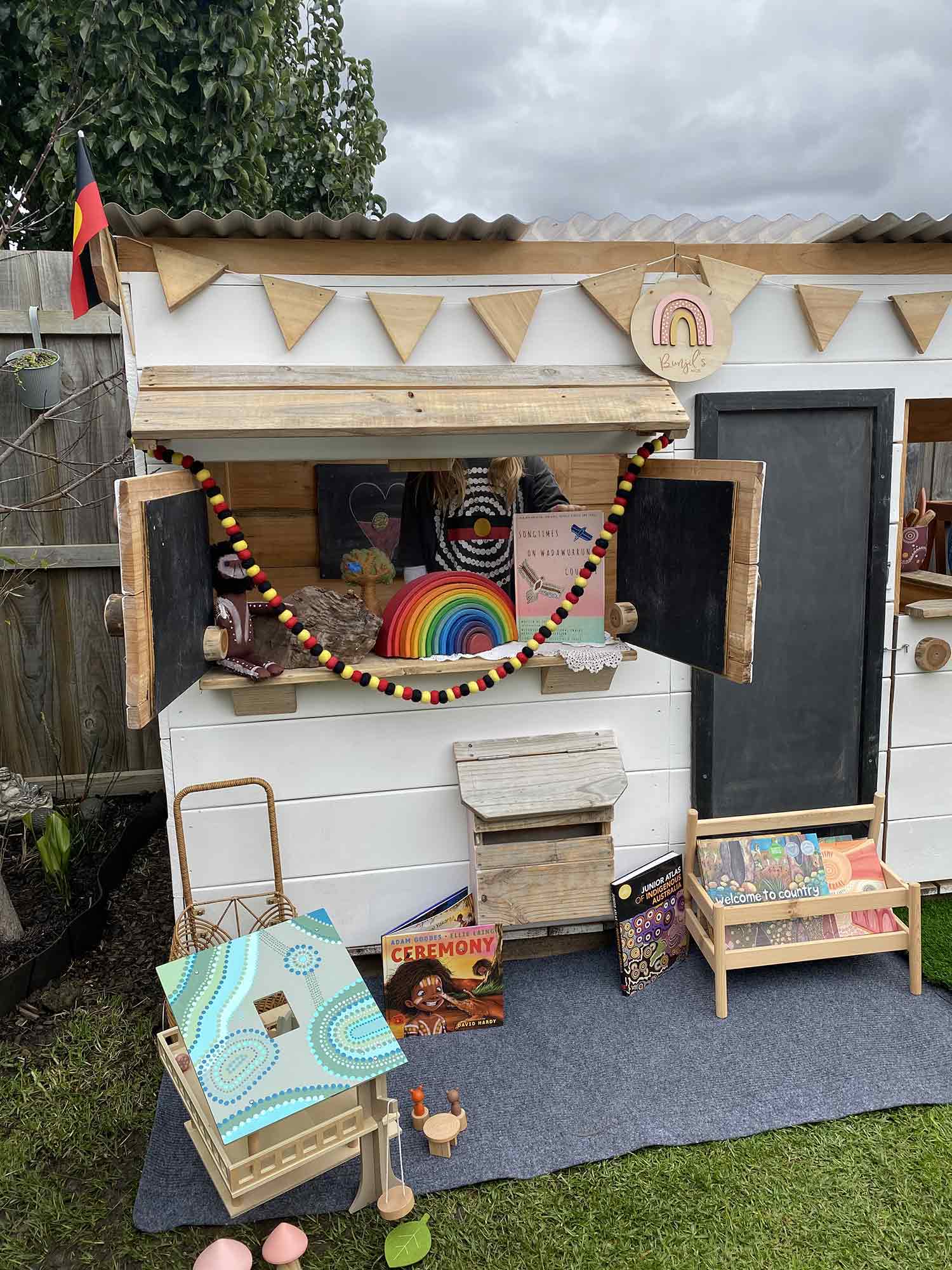 A family donated a Wooden Cubby House 