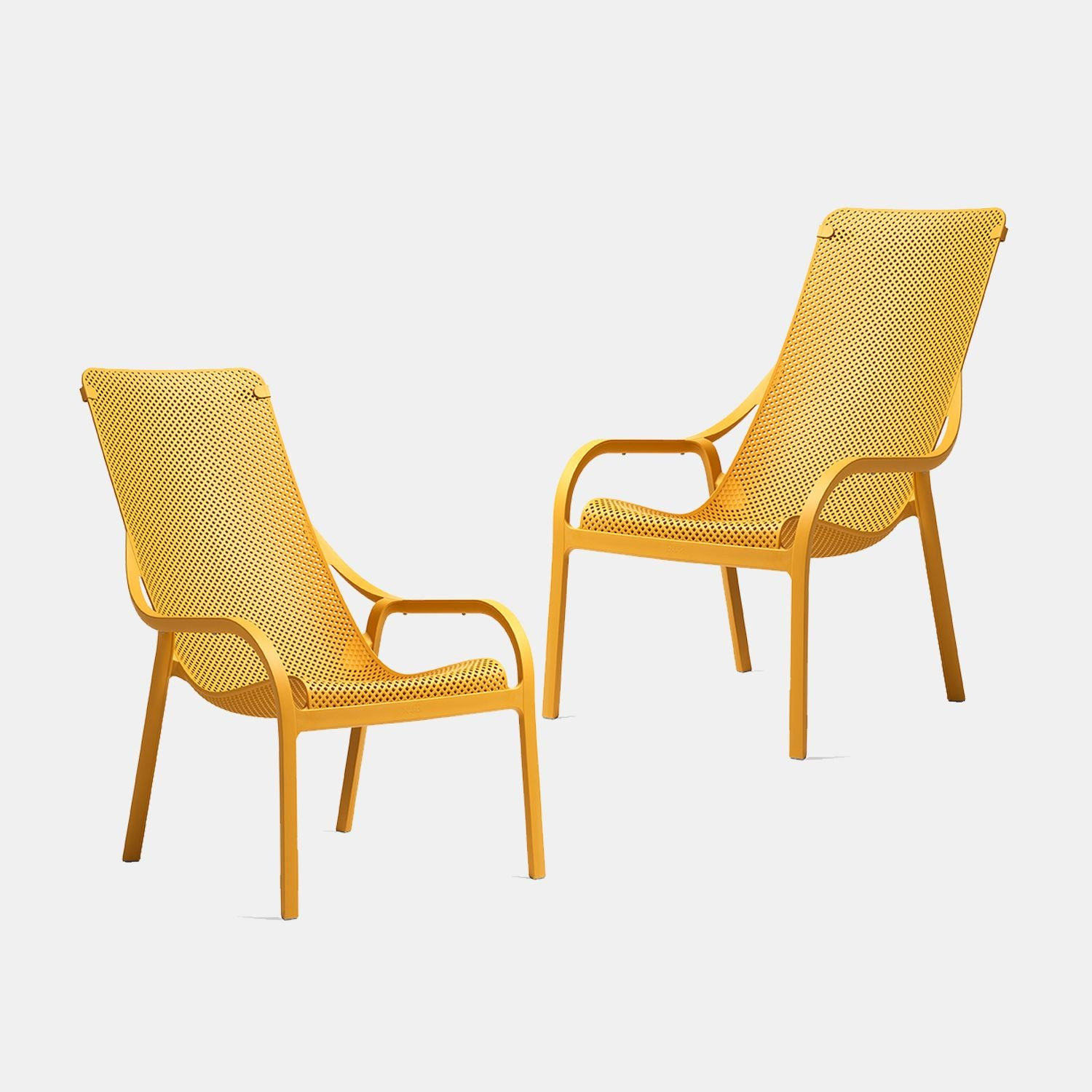 Net Lounge Chairs By Nardi Outdoor In Mustard Finish