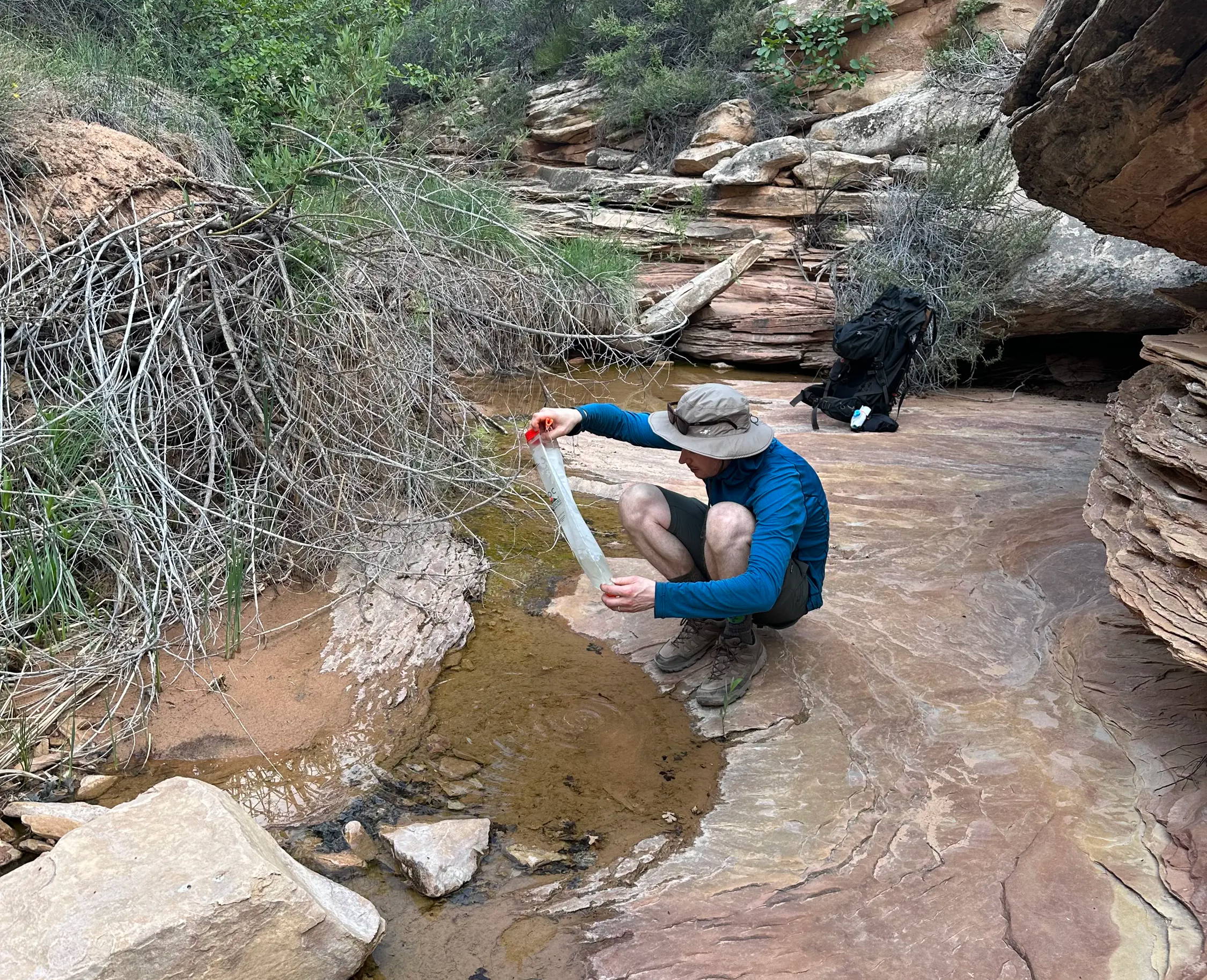 Find water in a stream 