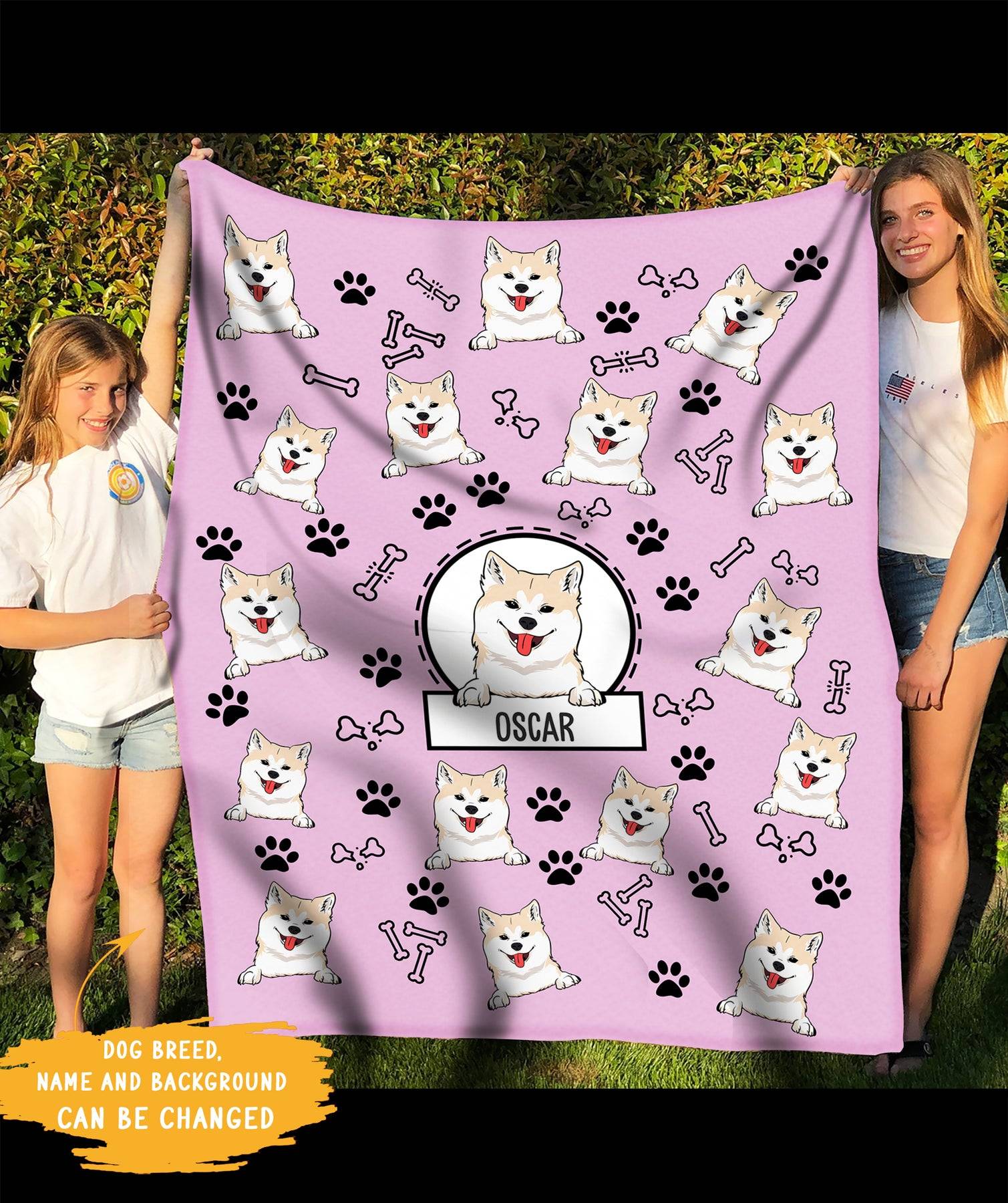 dog face on a blanket