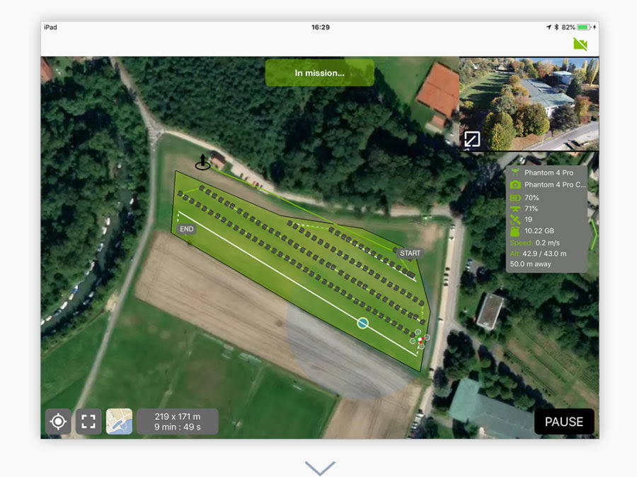 Pix4Dcapture Real time drone flight