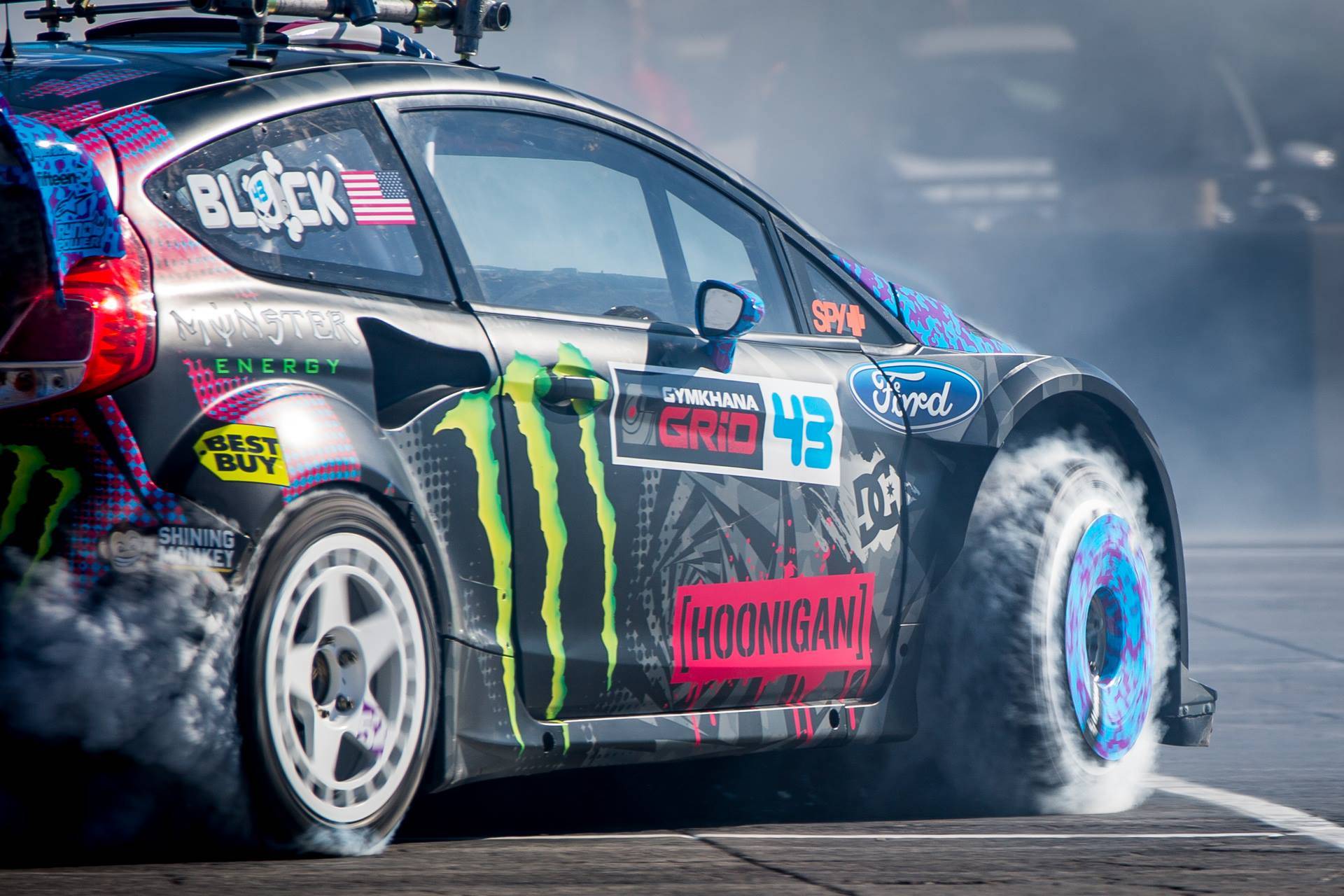 Gymkhana Ford rally car wearing fifteen52 wheels