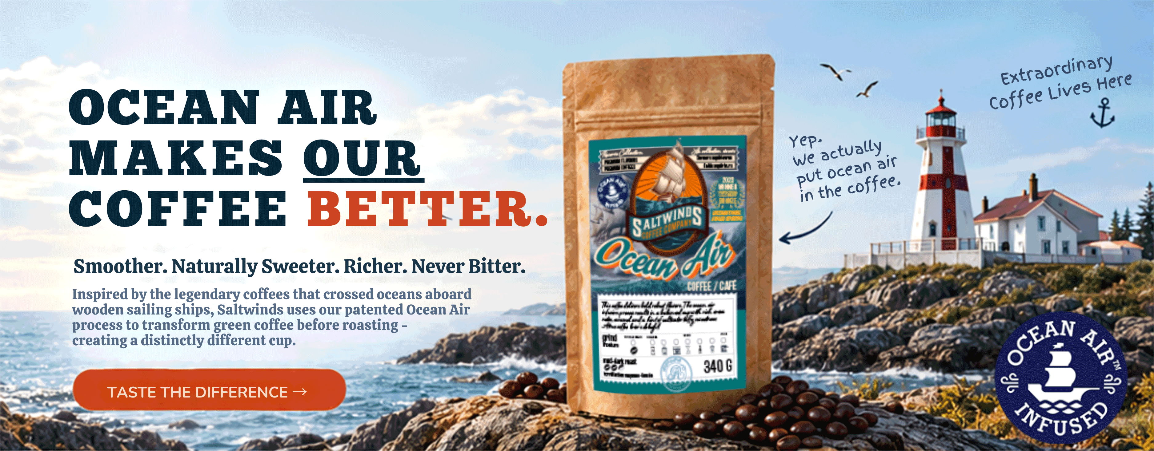 ocean air makes our coffee better!