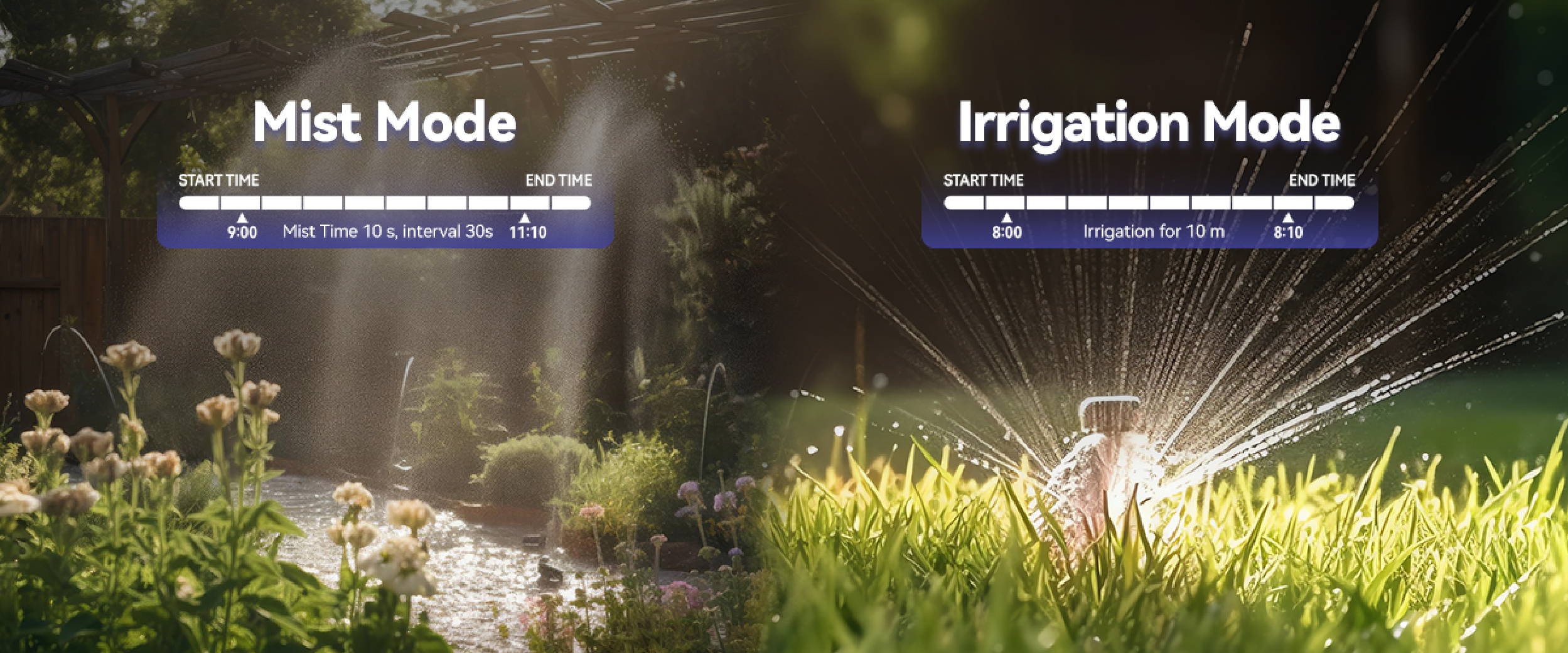 Smart watering with 2 modes