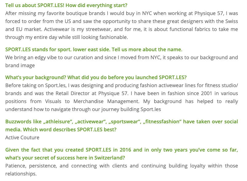 Interview Megan SPORT.LES