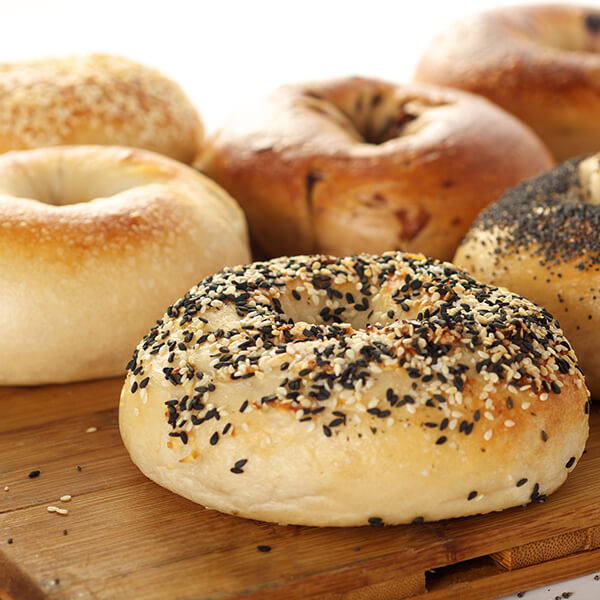 High Quality Organics Express sesame seeds on bagels