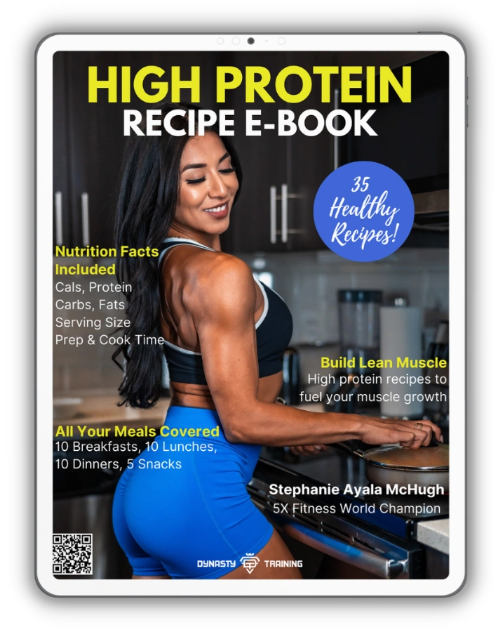 High protein recipe e-book with Stephanie Ayala McHugh