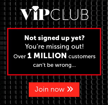 Promotional banner for VIP Club with a call to action.
