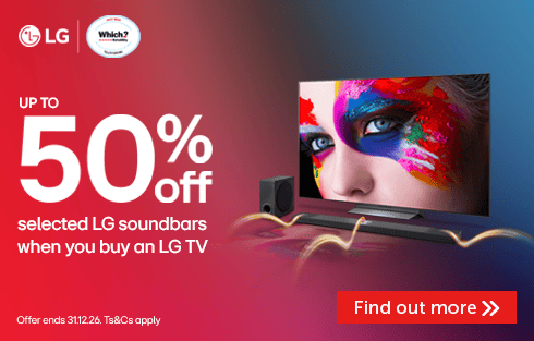 LG - up to 50% off selected soundbars when you buy an LG TV