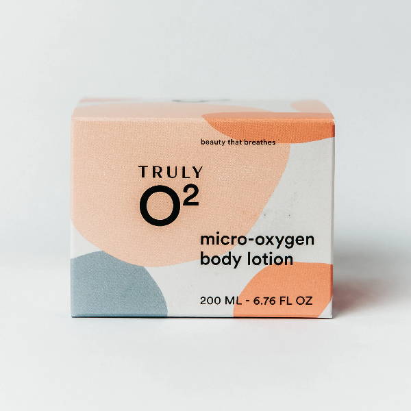 Truly O2 micro-oxygen body lotion 6.76oz face cream box