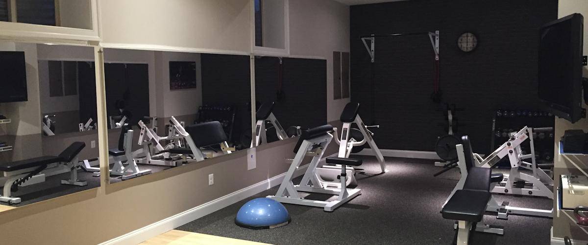 Glassless Mirrors in Home Exercise Room