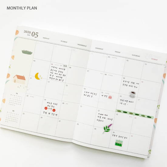 Monthly plan - O-CHECK 2020 Les beaux jours dated weekly diary planner