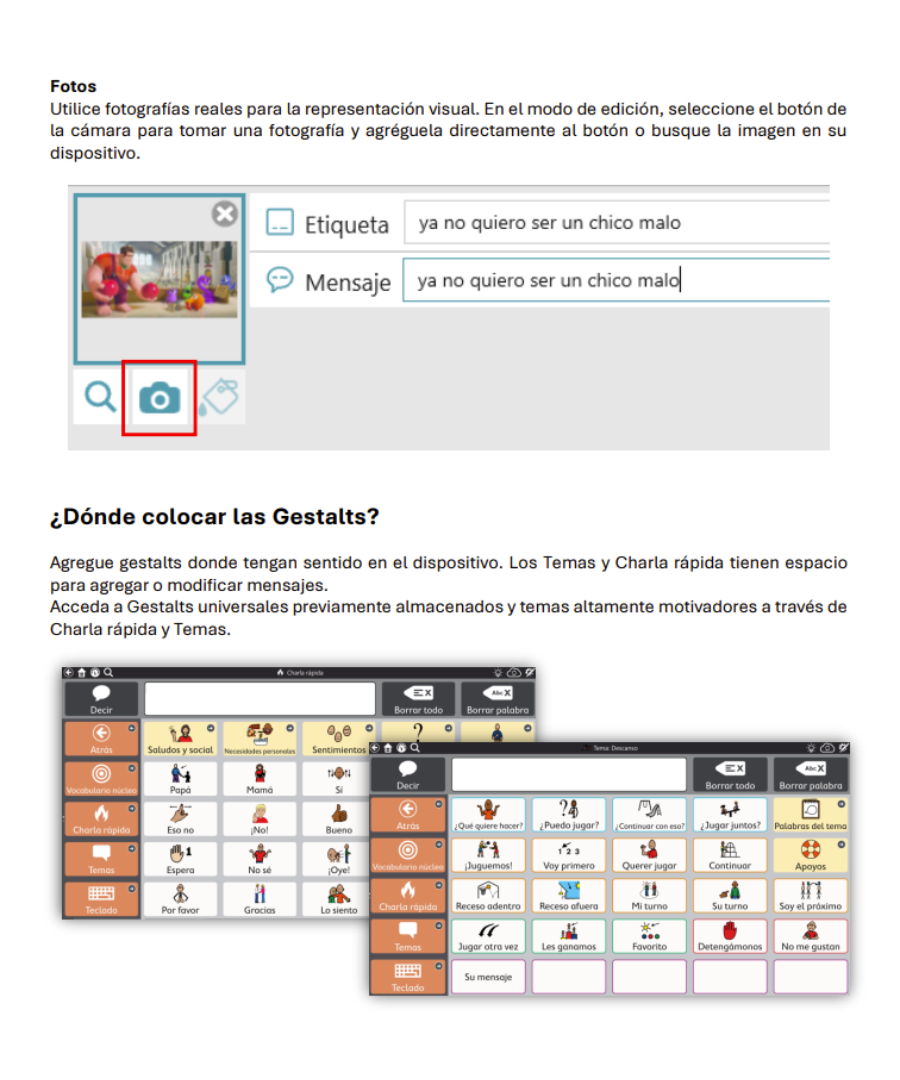 Image showing a guide for adding images and messages in a system.