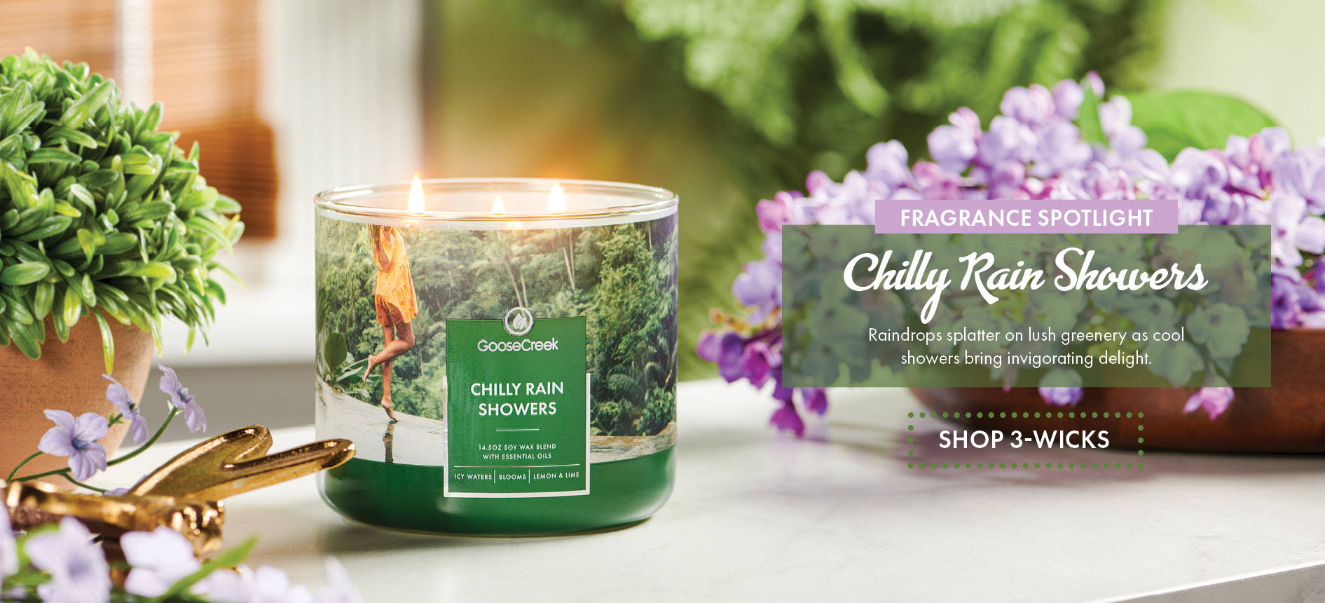 Chilly Rain Showers 3-wick candle