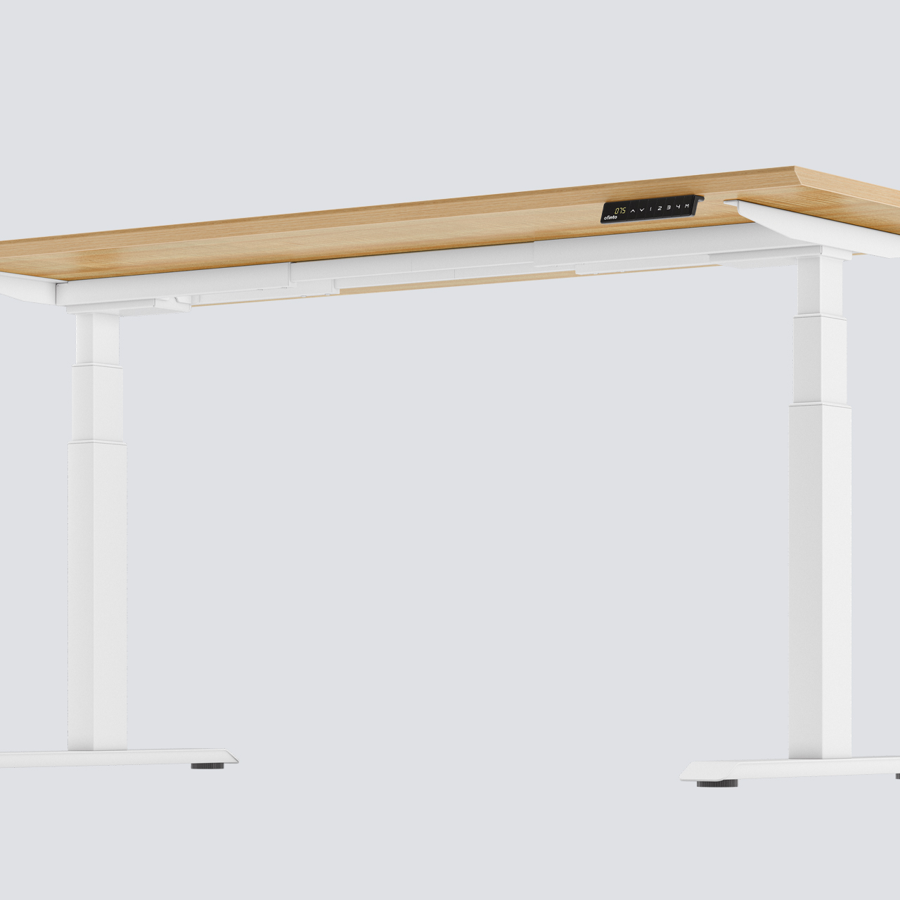 Le dessous du bureau à hauteur réglable électriquement Elevate , dans la couleur 