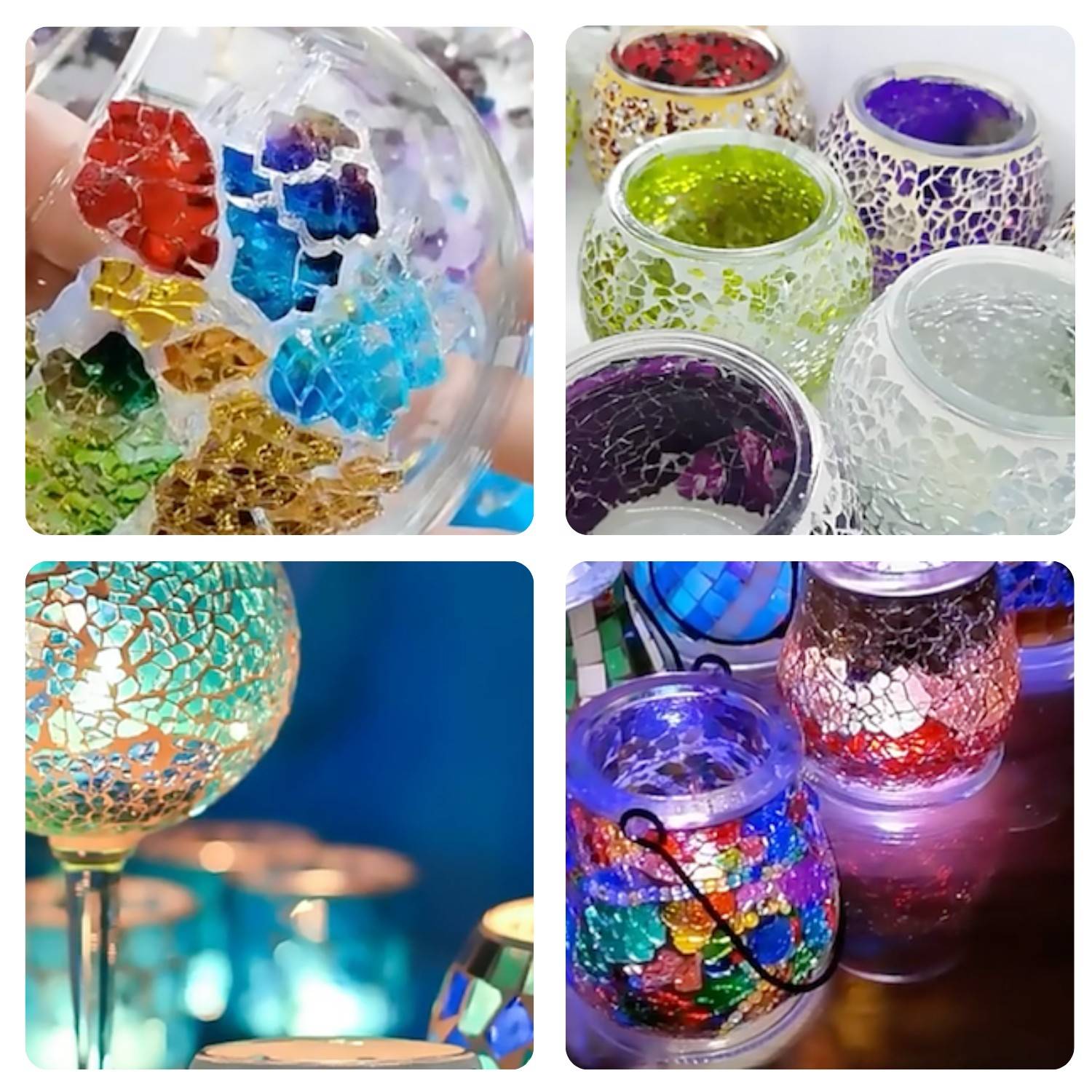 Crackled Glass Pieces