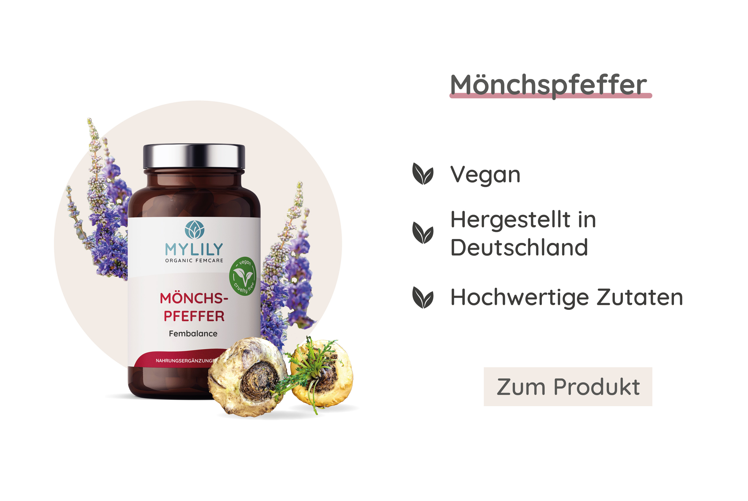 Mönchspfeffer als Nahrungsergänzung | MYLILY | vegan & hergestellt in Deutschland 