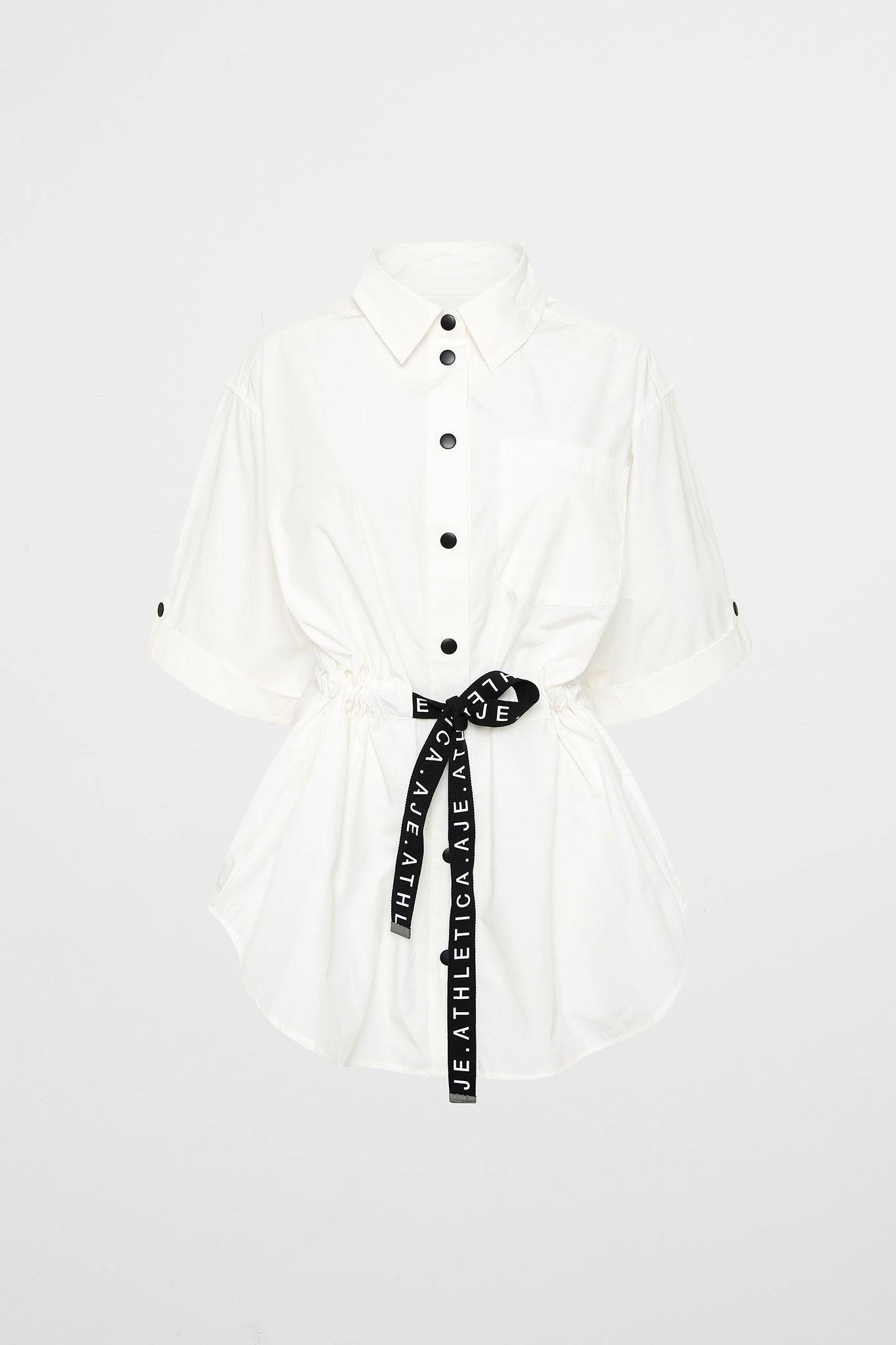 White belted AJE ATHLETICA shirt