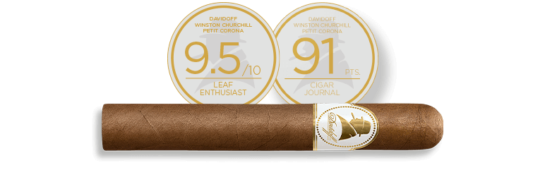 Die Davidoff Winston Churchill «The Original Series» Petit-Corona-Zigarre inklusive ihrer sehr guten Bewertungen.
