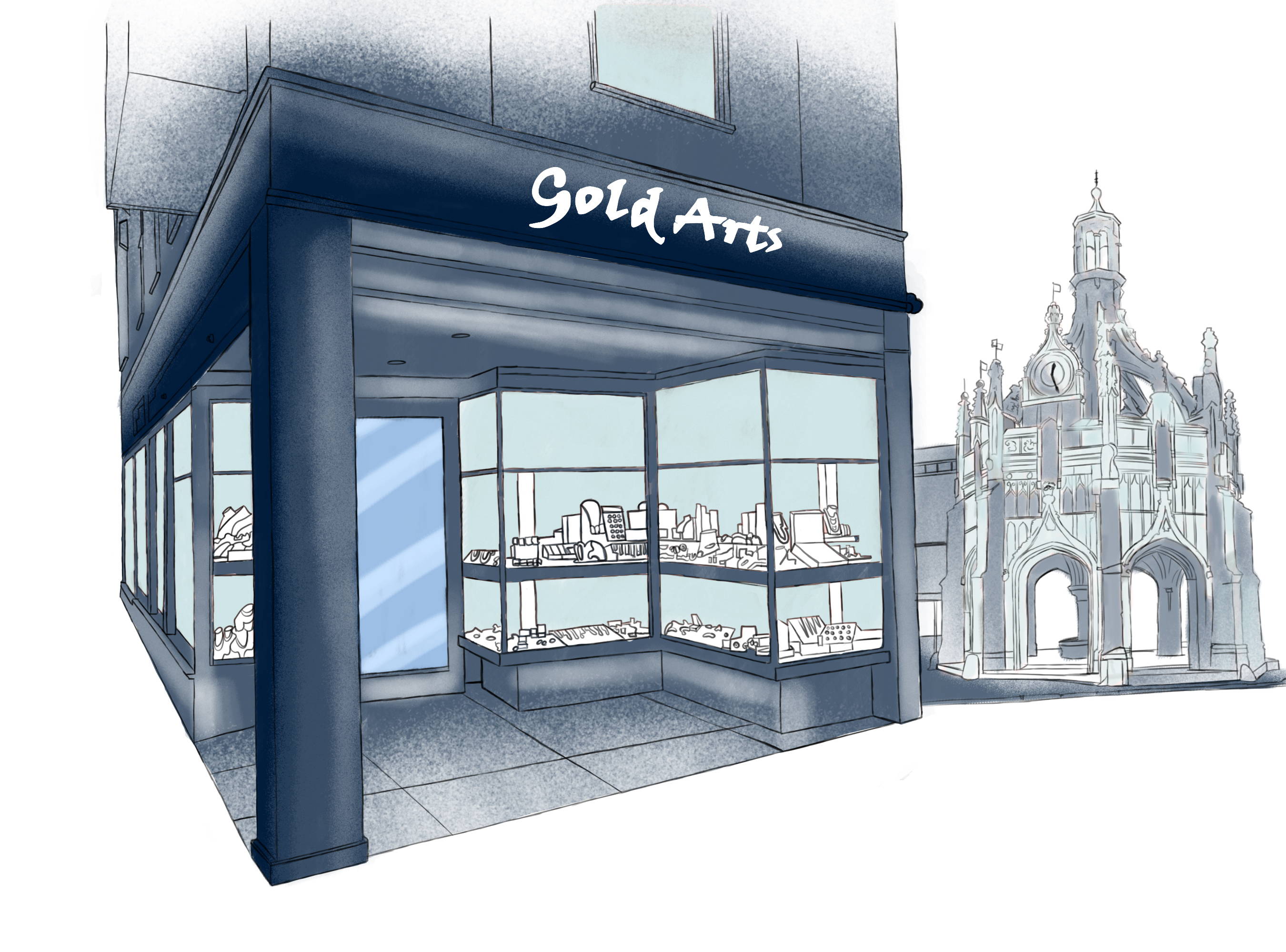 Illustration of Gold Arts Chichester Store