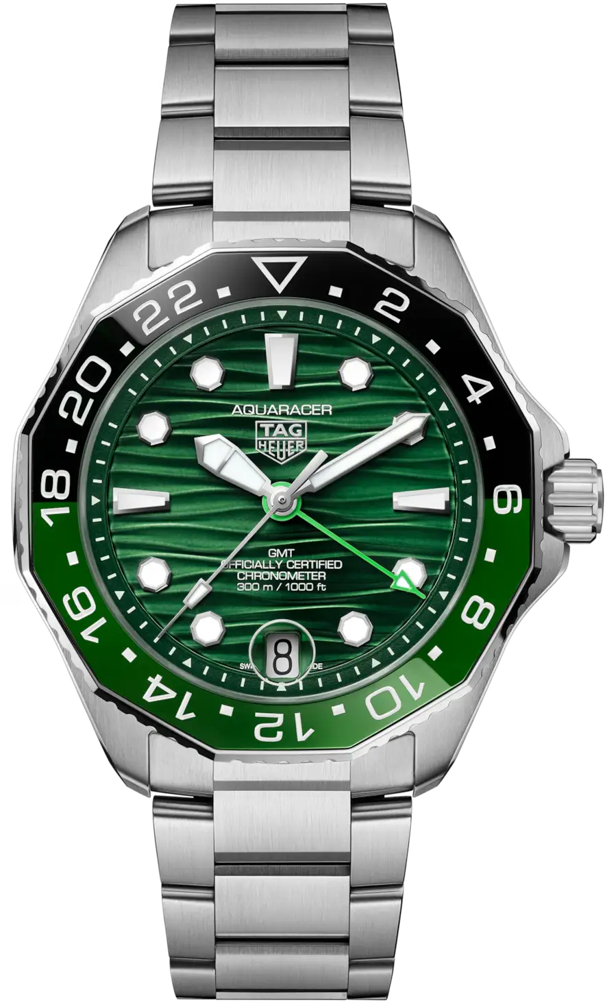 TAG Heuer Aquaracer Watch with Green Bezel and Dial