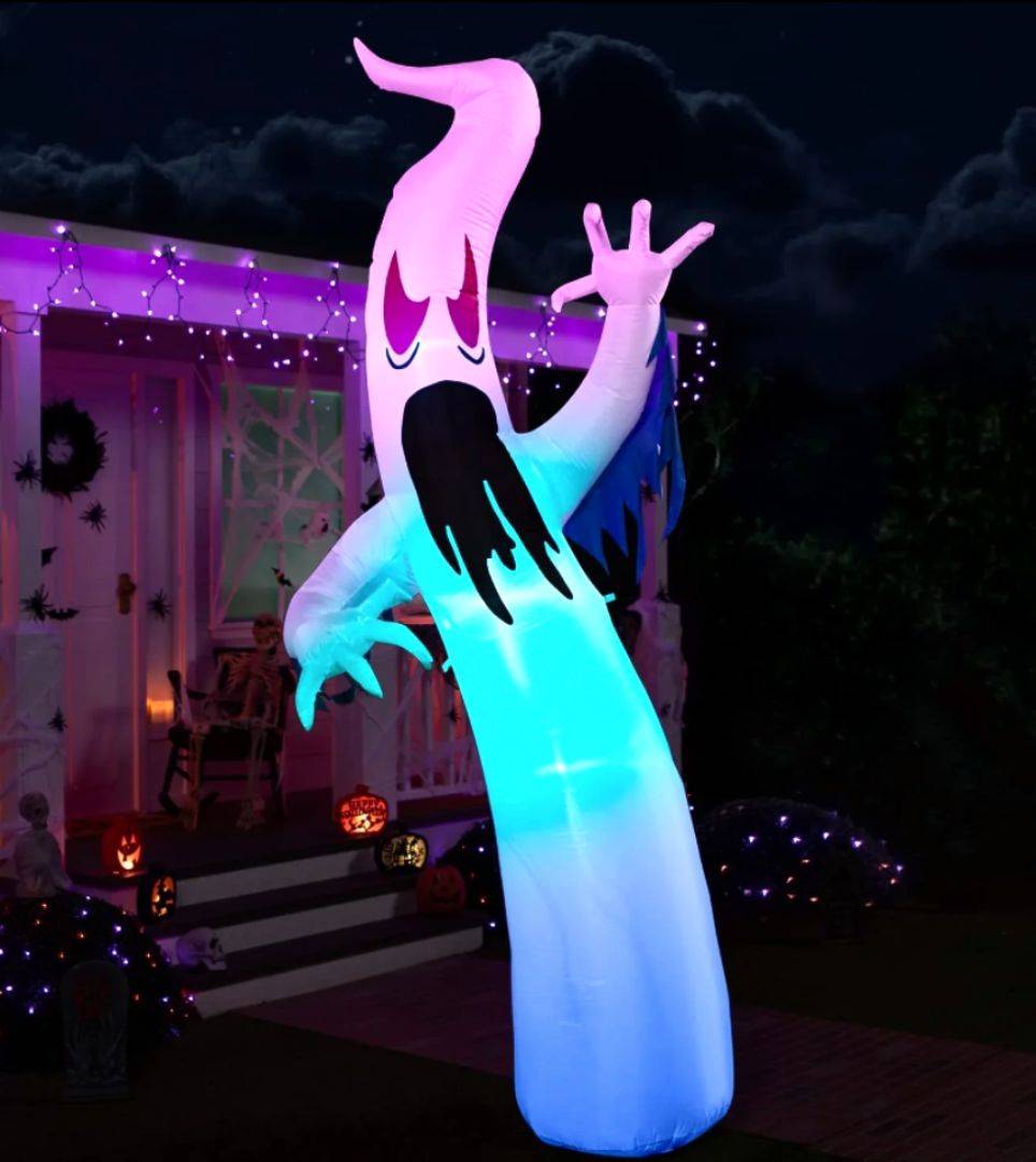 Spooky wavy inflatable ghost halloween deocr. Shop all Halloween inflatables and lawn decor.