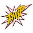 A comic-like pop out that says Fwip.
