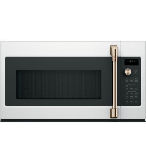 A modern microwave oven with a sleek design and digital controls.