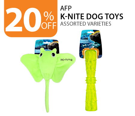 20% off AFP K-Nite Dog Toys