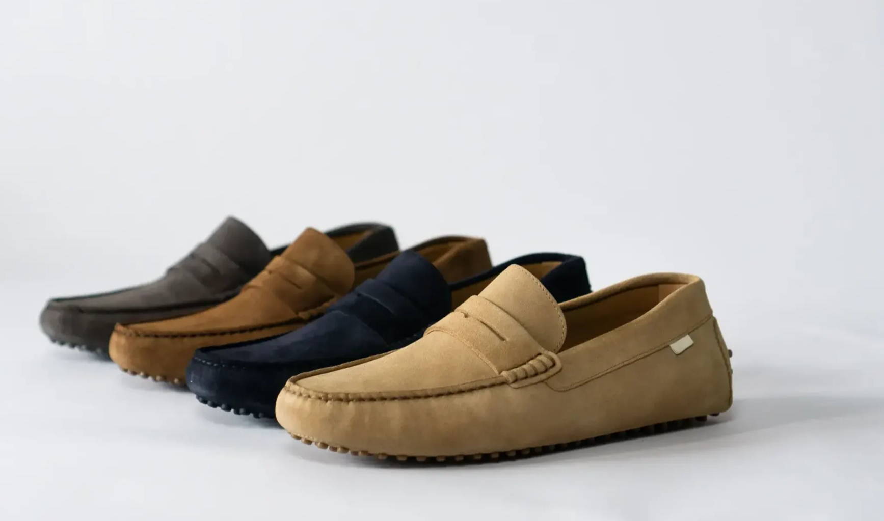 Fashion Men's Casual Driving Loafers Suede Leather Moccasins Slip On Penny Shoes 
