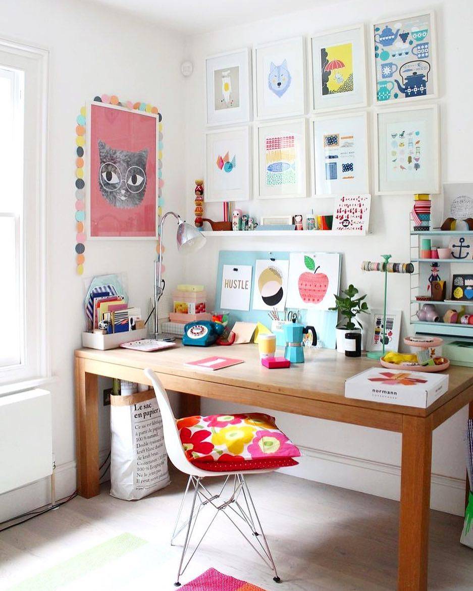 colourful home office