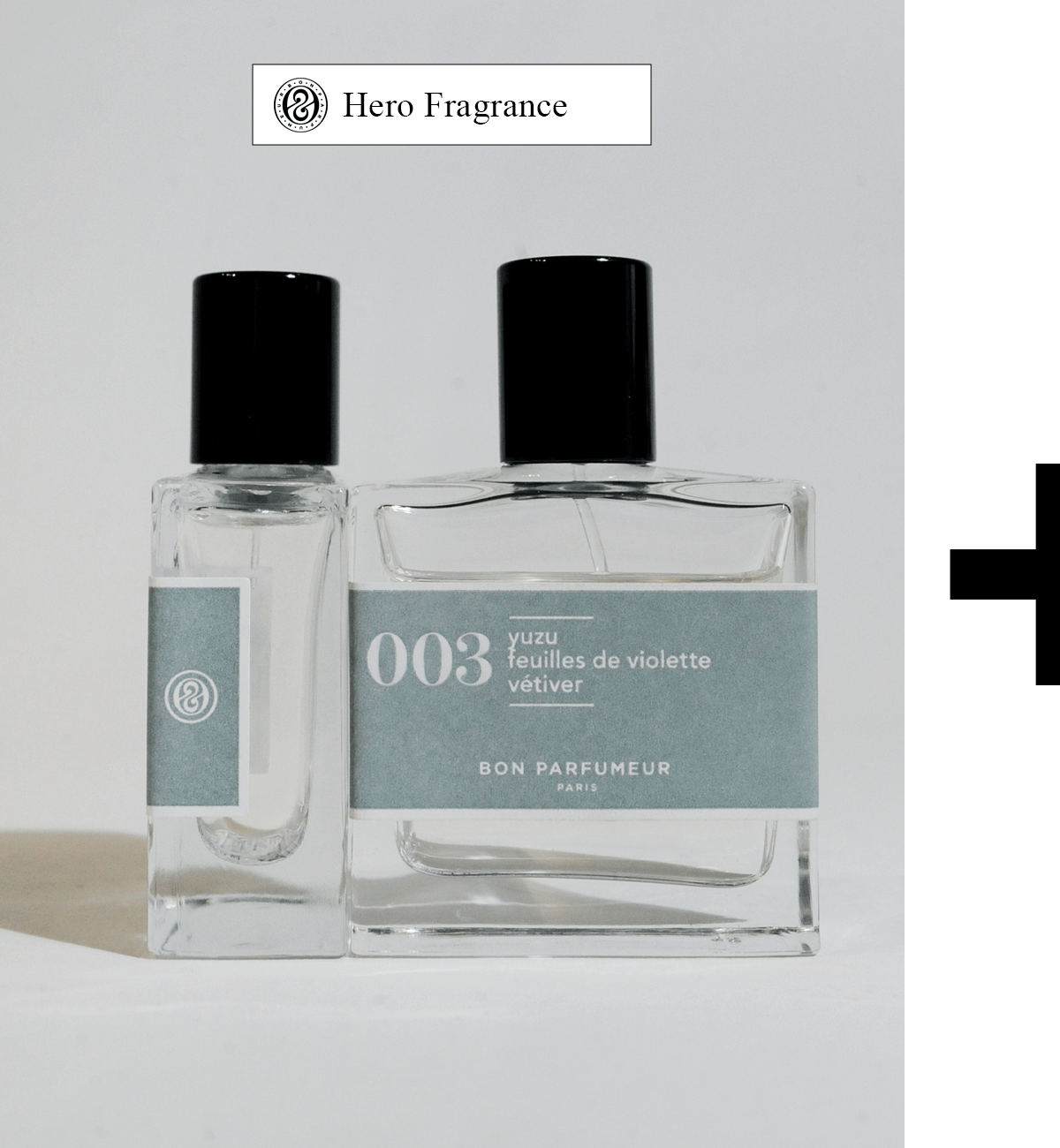 Two botles of Bon Parfumeur Cologne side by side.